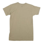 DUKE Mens Beige S Short Sleeve Crew Neck Plain Cotton Blend T-Shirt