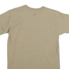 DUKE Mens Beige S Short Sleeve Crew Neck Plain Cotton Blend T-Shirt