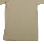 DUKE Mens Beige S Short Sleeve Crew Neck Plain Cotton Blend T-Shirt