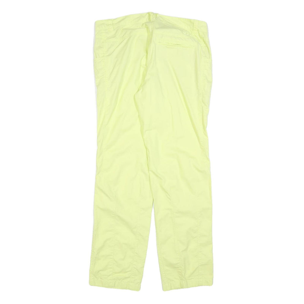 JACK WOLFSKIN Womens Cotton Blend Yellow Regular Fit Straight Leg Trousers W36