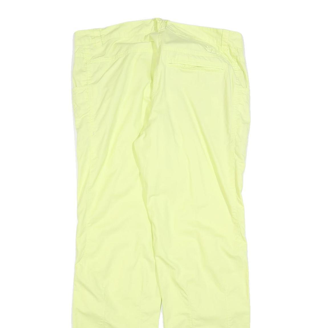 JACK WOLFSKIN Womens Cotton Blend Yellow Regular Fit Straight Leg Trousers W36