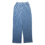 SOLUTIONS Womens Velvet Trousers Blue Relaxed Straight W24 L29