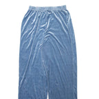 SOLUTIONS Womens Velvet Trousers Blue Relaxed Straight W24 L29