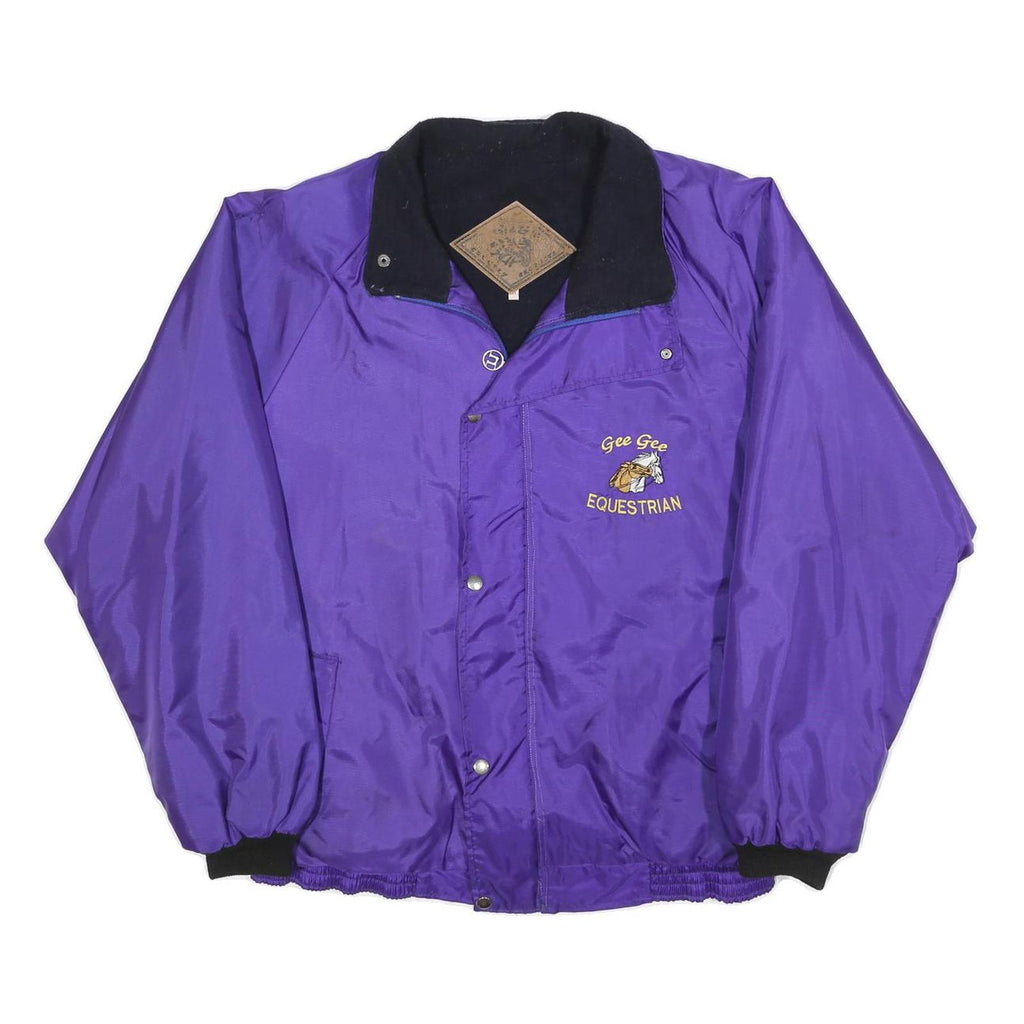 GEE GEE Mens Purple Equestrian Jacket M Polyester Blend Windbreaker Zip