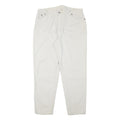 LEVI'S Womens 550 Tapered Relaxed White Denim W36 L30 Cotton Blend Zip Jeans