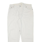 LEVI'S Womens 550 Tapered Relaxed White Denim W36 L30 Cotton Blend Zip Jeans