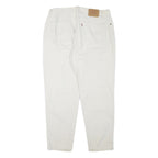 LEVI'S Womens 550 Tapered Relaxed White Denim W36 L30 Cotton Blend Zip Jeans
