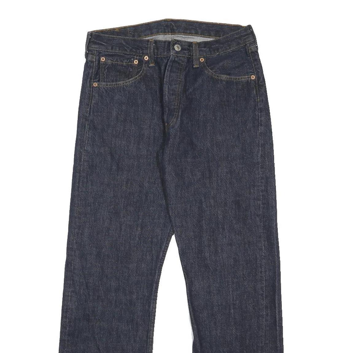 LEVI'S 501 Mens Jeans Blue Regular Straight Denim Medium W32 L30 Classic Button