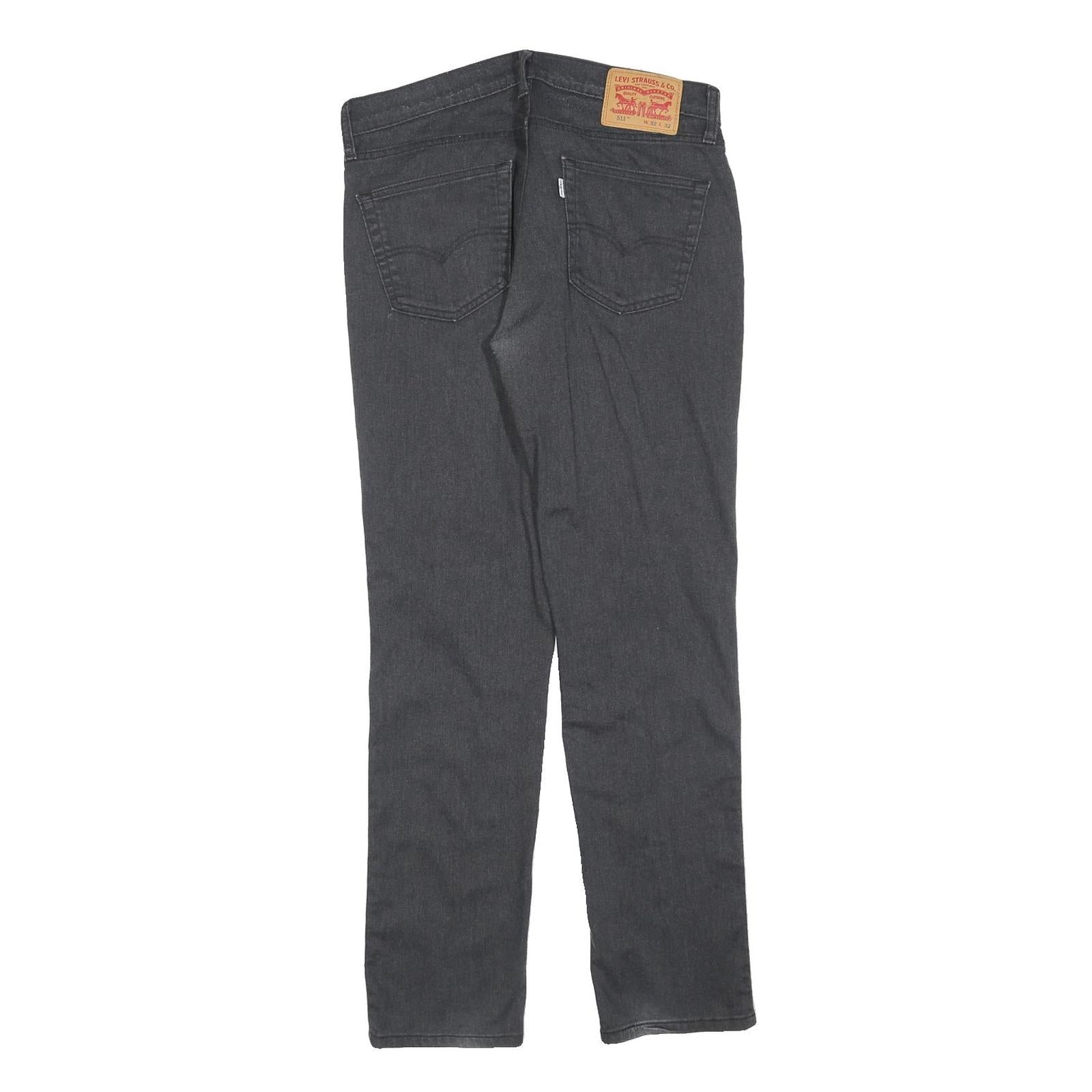 LEVI'S 511 Slim Mens Jeans Black Slim Skinny Denim W32 L32 Classic Zip Fastening