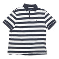 NAUTICA Mens Blue & White Striped Short Sleeve Polo Shirt M Cotton Blend