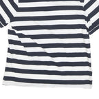 NAUTICA Mens Blue & White Striped Short Sleeve Polo Shirt M Cotton Blend