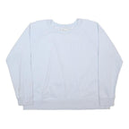 CHAMPION Womens White Crew Neck XL Cotton Blend Sweatshirt Casual Pullover