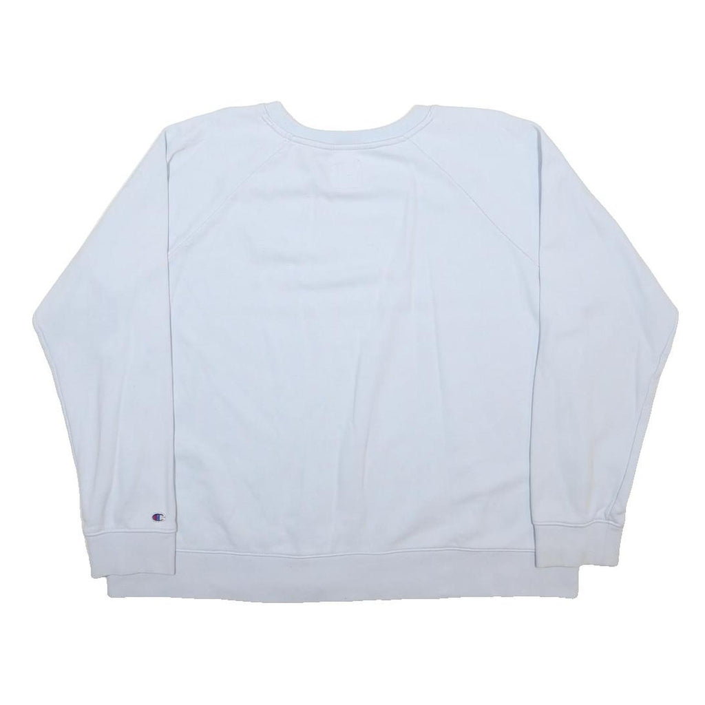 CHAMPION Womens White Crew Neck XL Cotton Blend Sweatshirt Casual Pullover