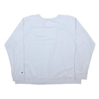CHAMPION Womens White Crew Neck XL Cotton Blend Sweatshirt Casual Pullover