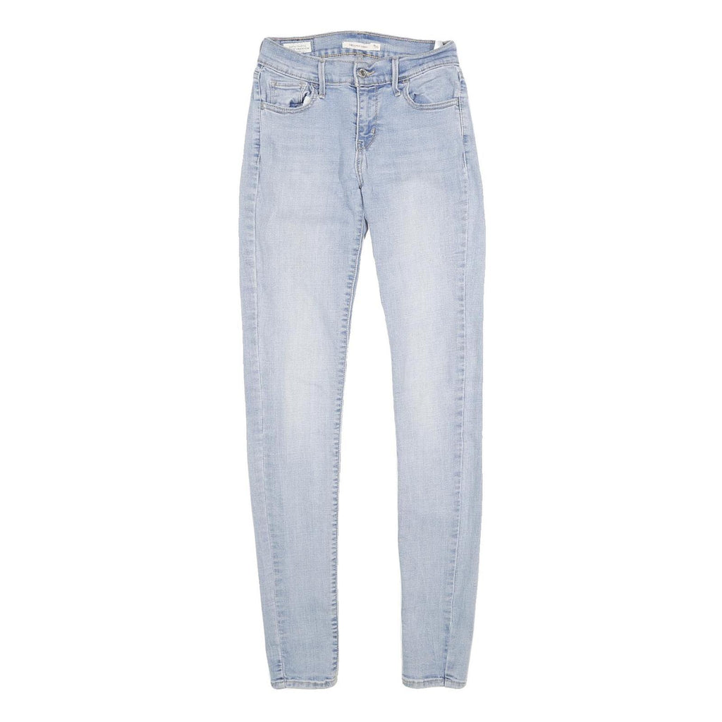 LEVI'S 710 SUPER SKINNY BIG E Womens Jeans Light Blue Slim Skinny Denim W26 L32