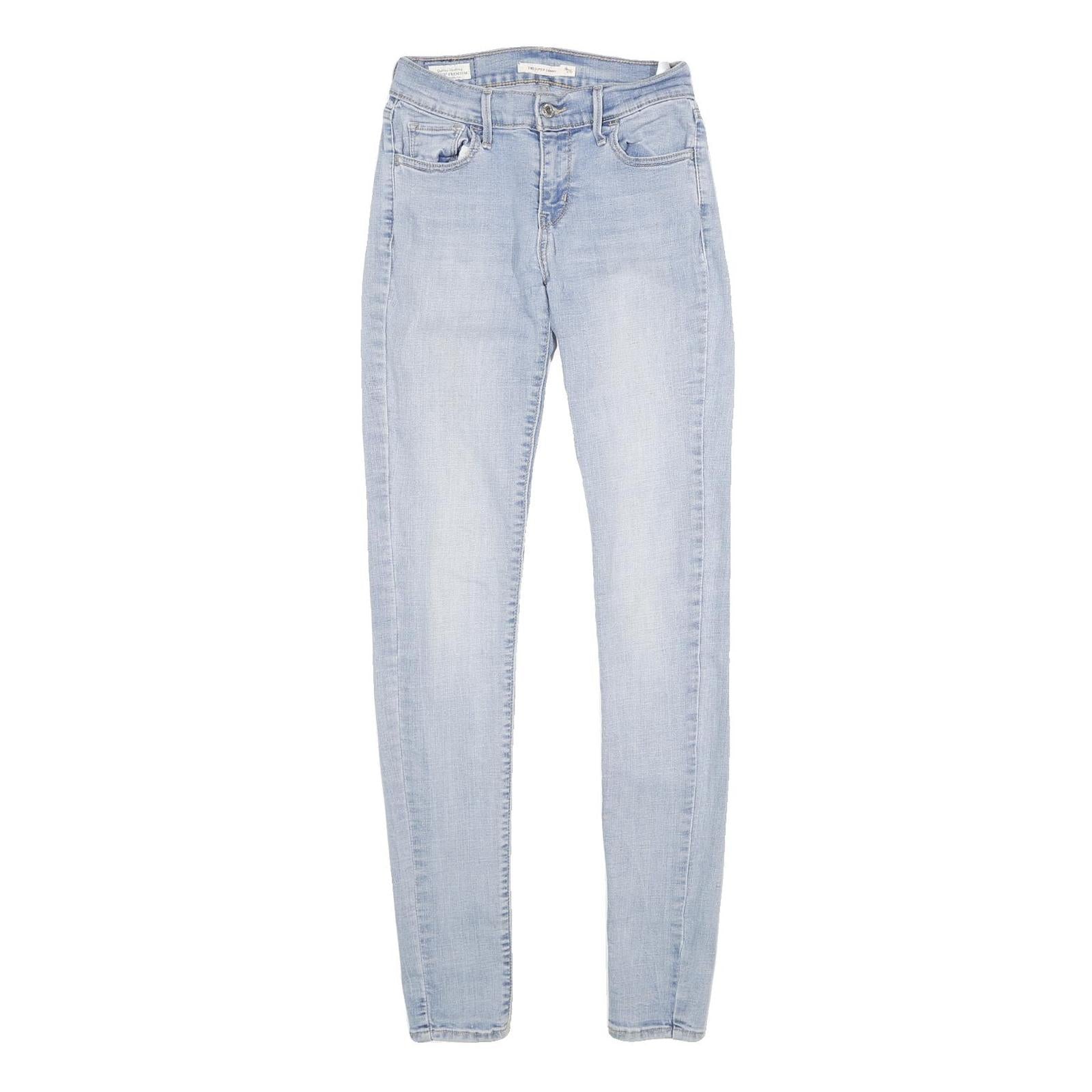 LEVI'S 710 SUPER SKINNY BIG E Womens Jeans Light Blue Slim Skinny Denim W26 L32