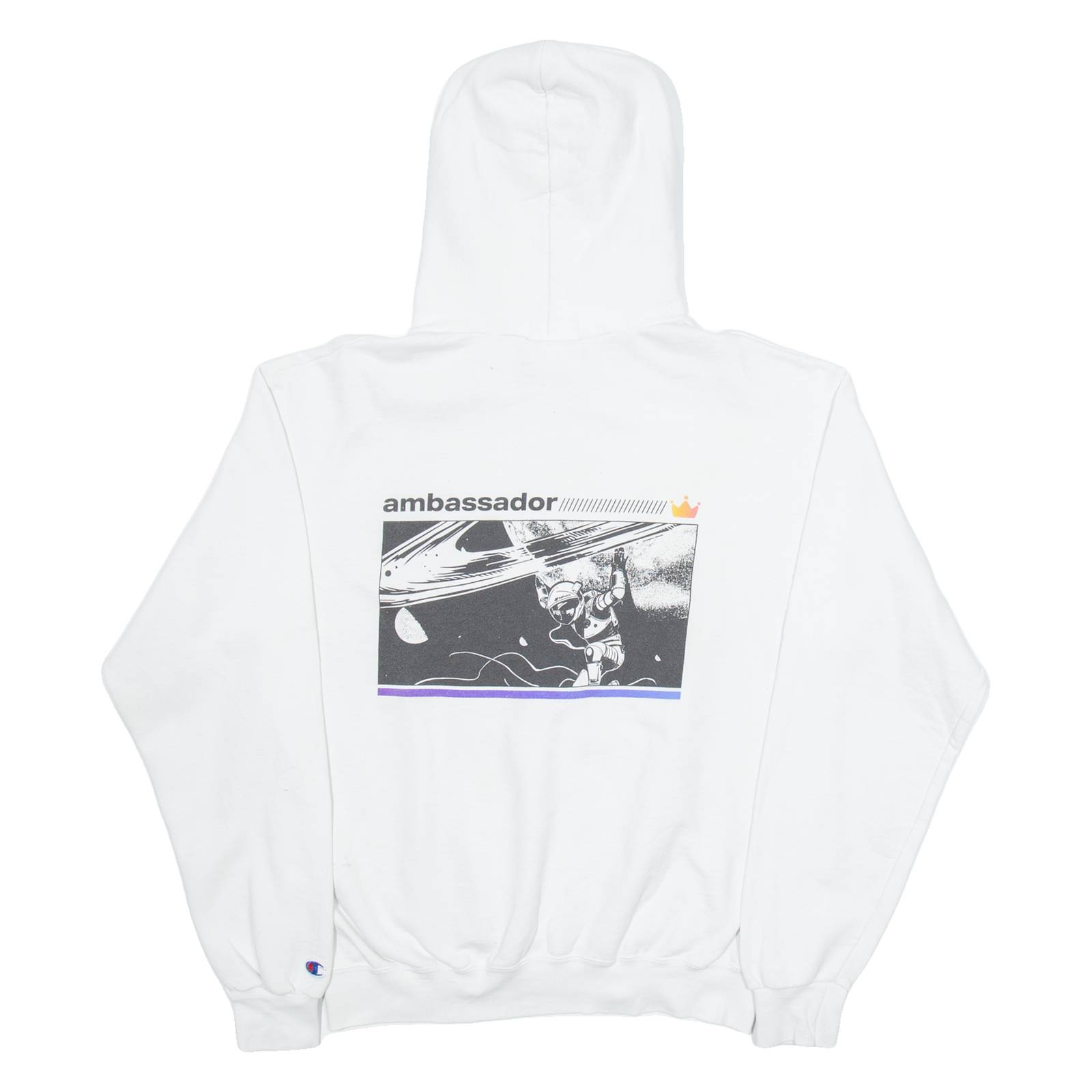 CHAMPION Saturn Mens White Hoodie M