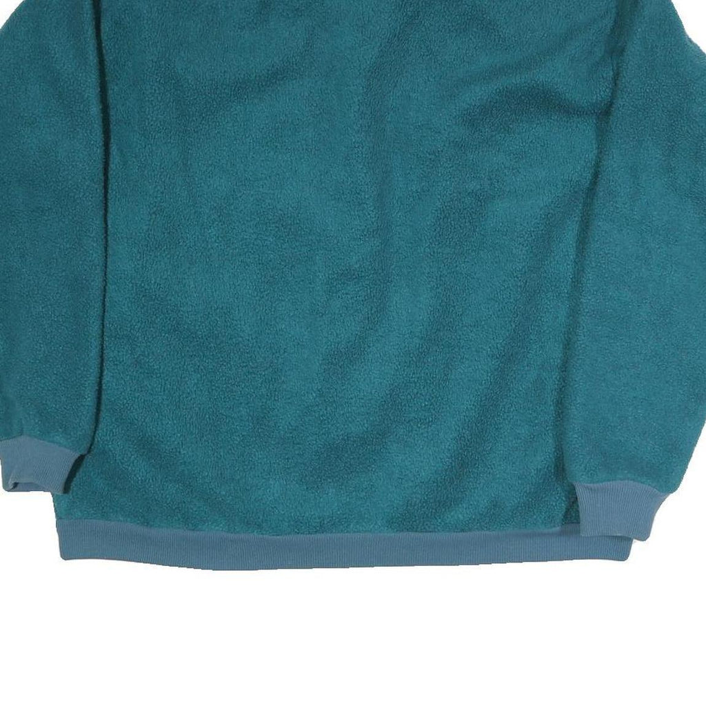 CHLOROPHYLLE Womens Blue Polyester Blend Zip Fleece Jacket L Casual Outerwear