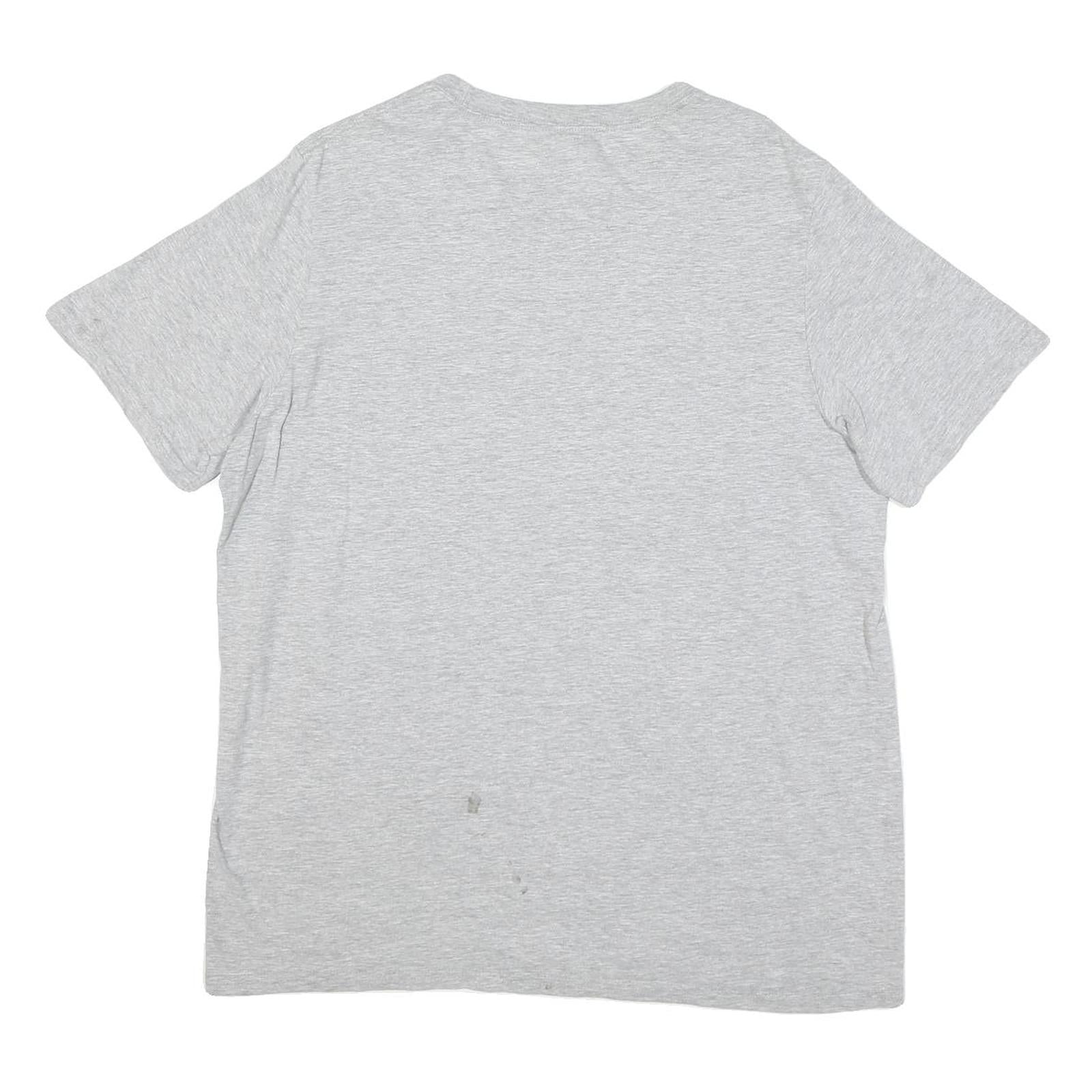 ADIDAS Mens Grey Athletic T-Shirt L Short Sleeve Crew Neck Logo Sportswear