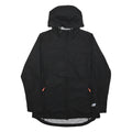 NEW BALANCE Womens Black Outdoor Jacket L Polyester Zip Hooded Plain Light