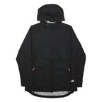 NEW BALANCE Womens Black Outdoor Jacket L Polyester Zip Hooded Plain Light