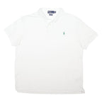 POLO RALPH LAUREN Mens White Short Sleeve Polo Shirt XL Classic Cotton Blend