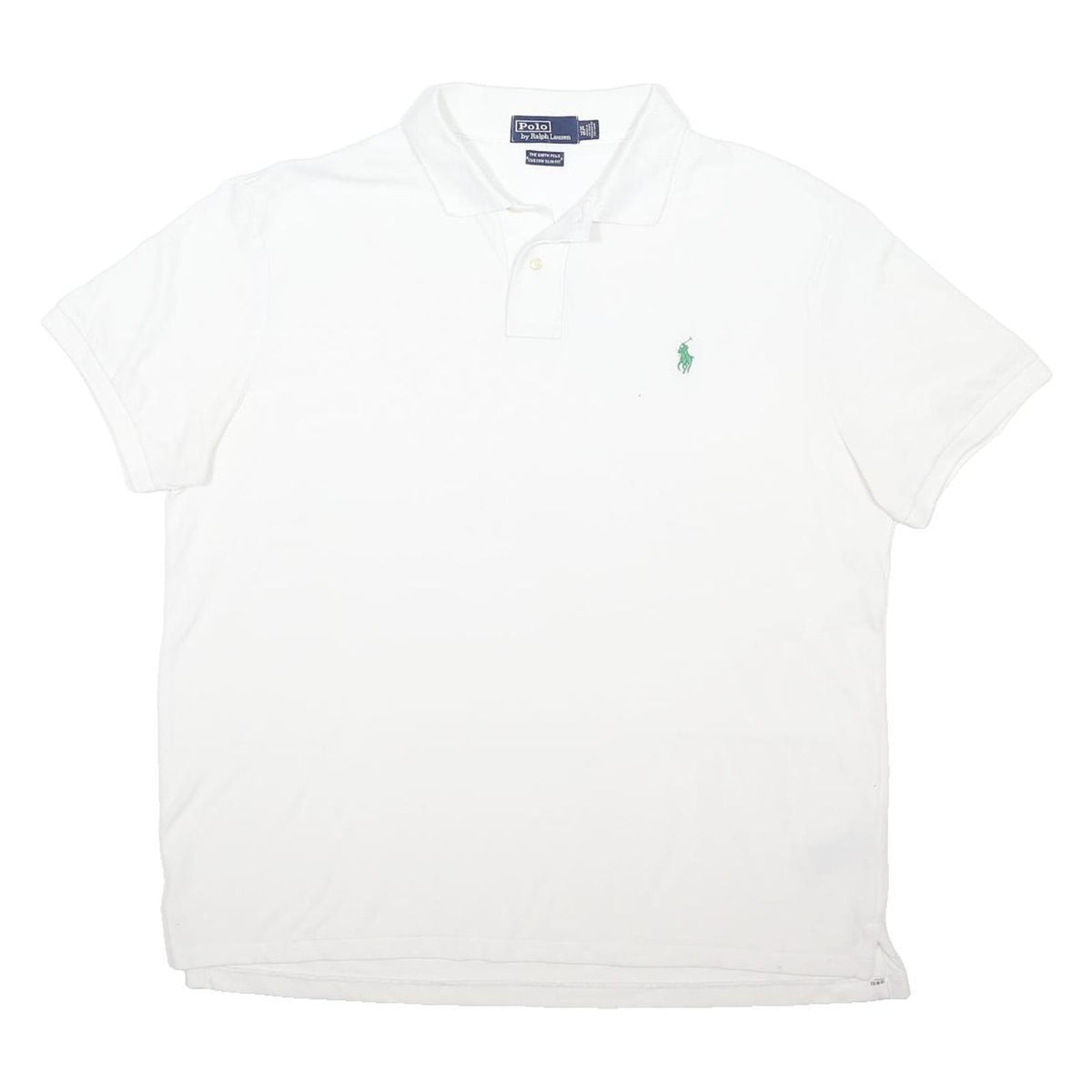 POLO RALPH LAUREN Mens White Short Sleeve Polo Shirt XL Classic Cotton Blend