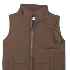 BACK IN THE SADDLE Womens Brown Jacket S Polyester Blend Plain Zip Up Winter