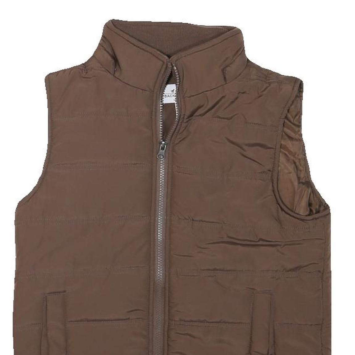 BACK IN THE SADDLE Womens Brown Jacket S Polyester Blend Plain Zip Up Winter