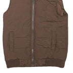 BACK IN THE SADDLE Womens Brown Jacket S Polyester Blend Plain Zip Up Winter