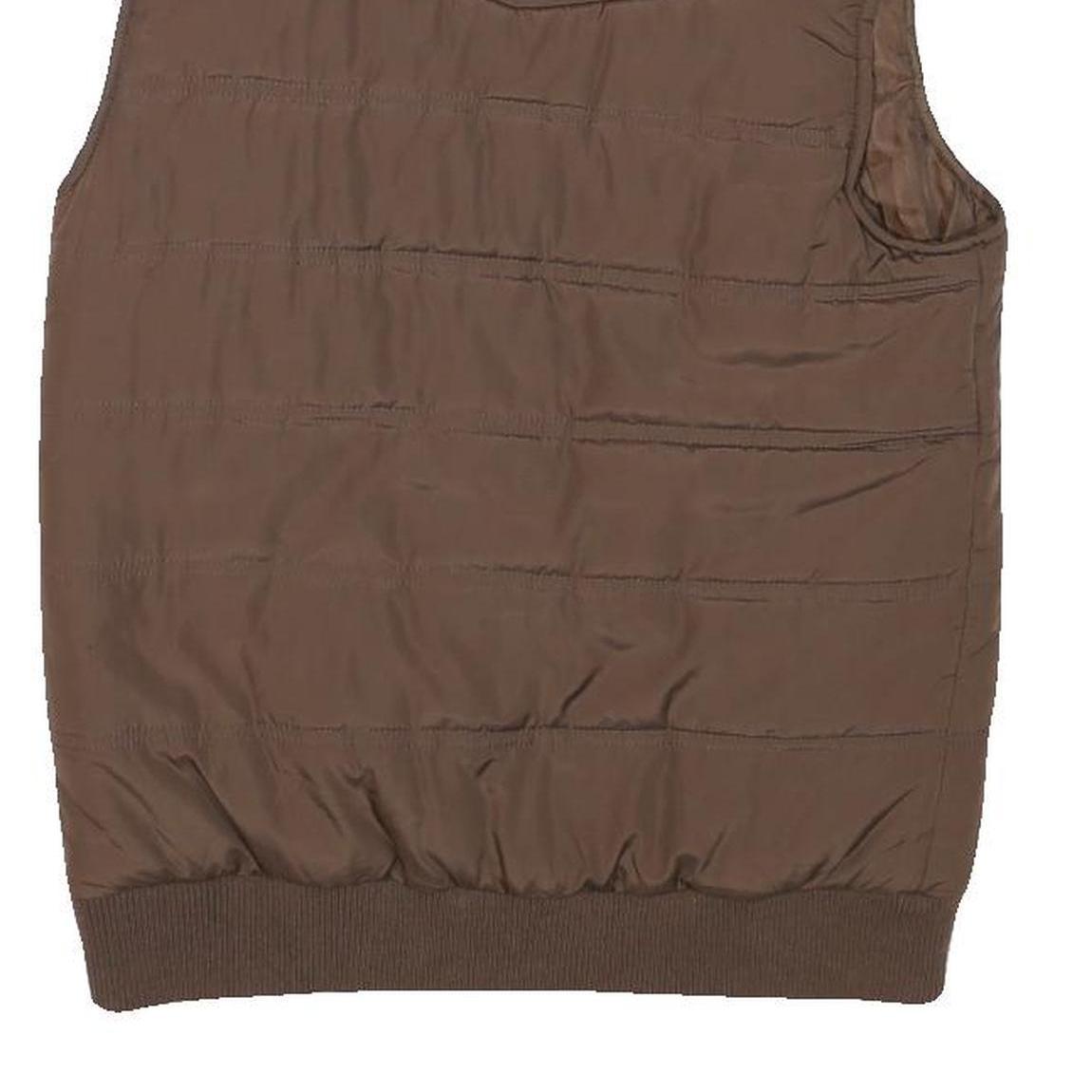 BACK IN THE SADDLE Womens Brown Jacket S Polyester Blend Plain Zip Up Winter