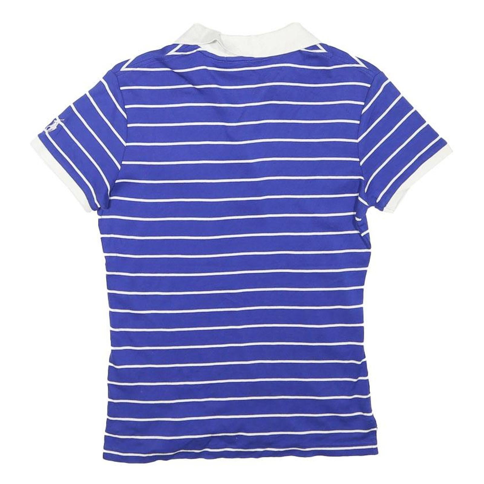 RALPH LAUREN Golf Womens Blue & White Striped U.S. Open 2012 Polo Shirt
