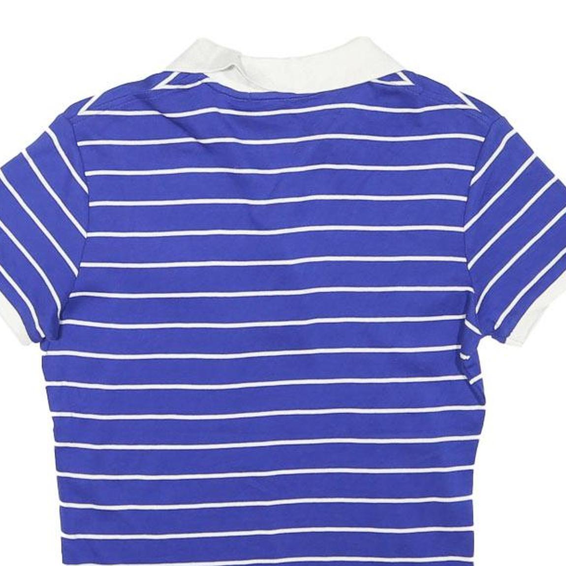 RALPH LAUREN Golf Womens Blue & White Striped U.S. Open 2012 Polo Shirt