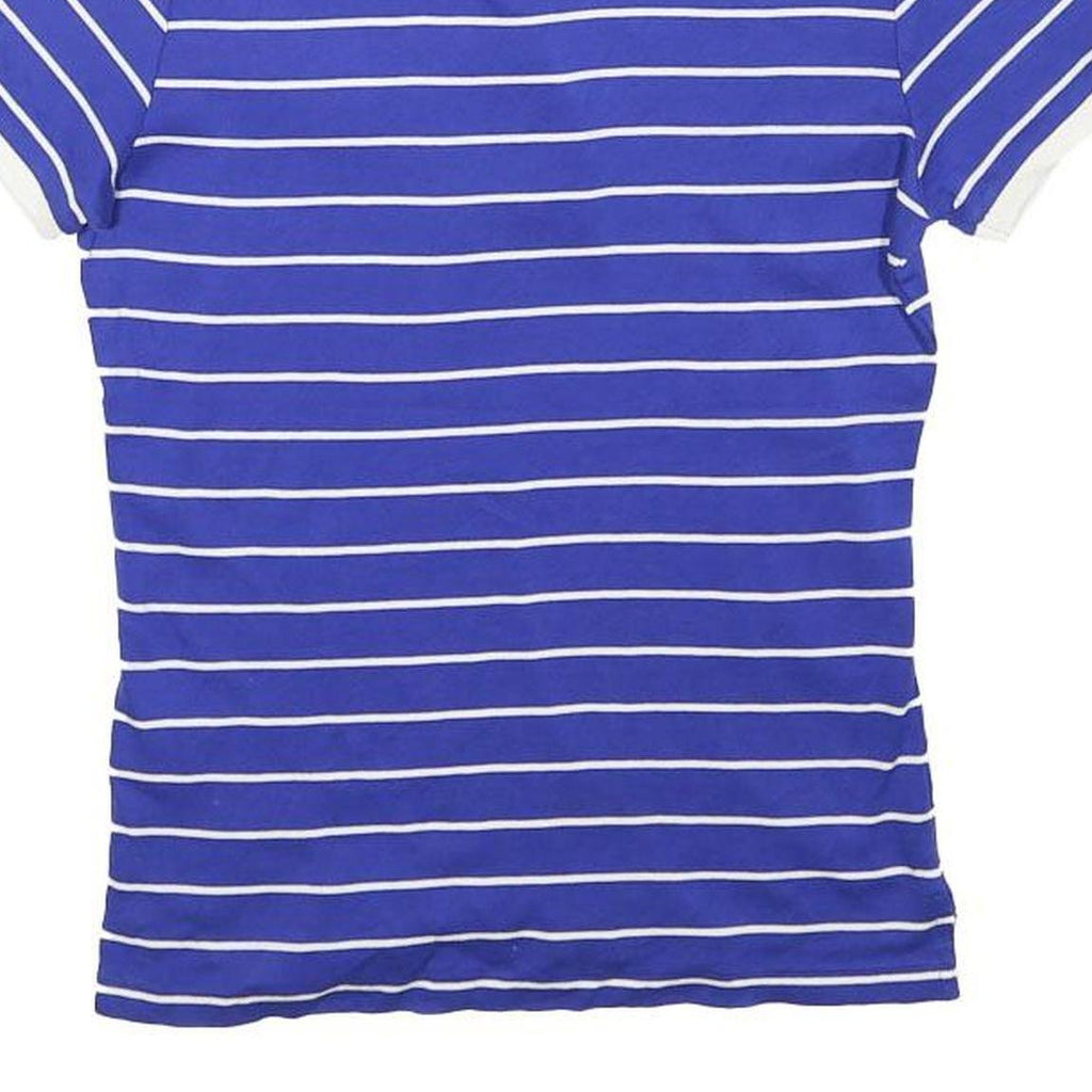 RALPH LAUREN Golf Womens Blue & White Striped U.S. Open 2012 Polo Shirt
