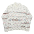 MAURICES Womens Cream Patterned Pullover Jumper Chunky Knit L Comfortable Cozy