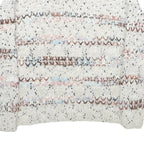 MAURICES Womens Cream Patterned Pullover Jumper Chunky Knit L Comfortable Cozy