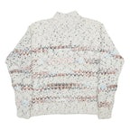 MAURICES Womens Cream Patterned Pullover Jumper Chunky Knit L Comfortable Cozy