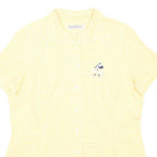 DONALDSON DISNEY Womens Yellow & Cream Check Shirt L Cute Cotton Button
