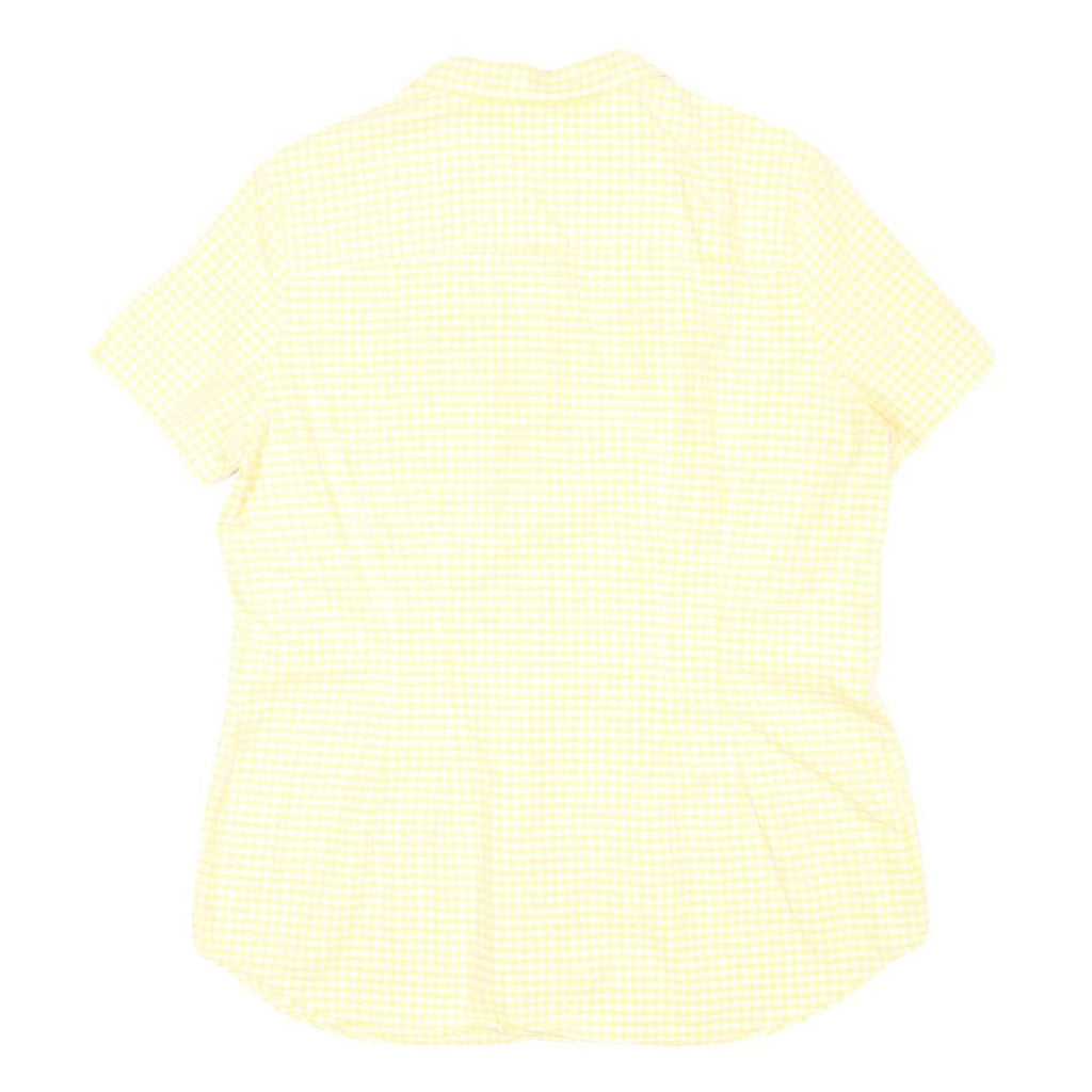 DONALDSON DISNEY Womens Yellow & Cream Check Shirt L Cute Cotton Button