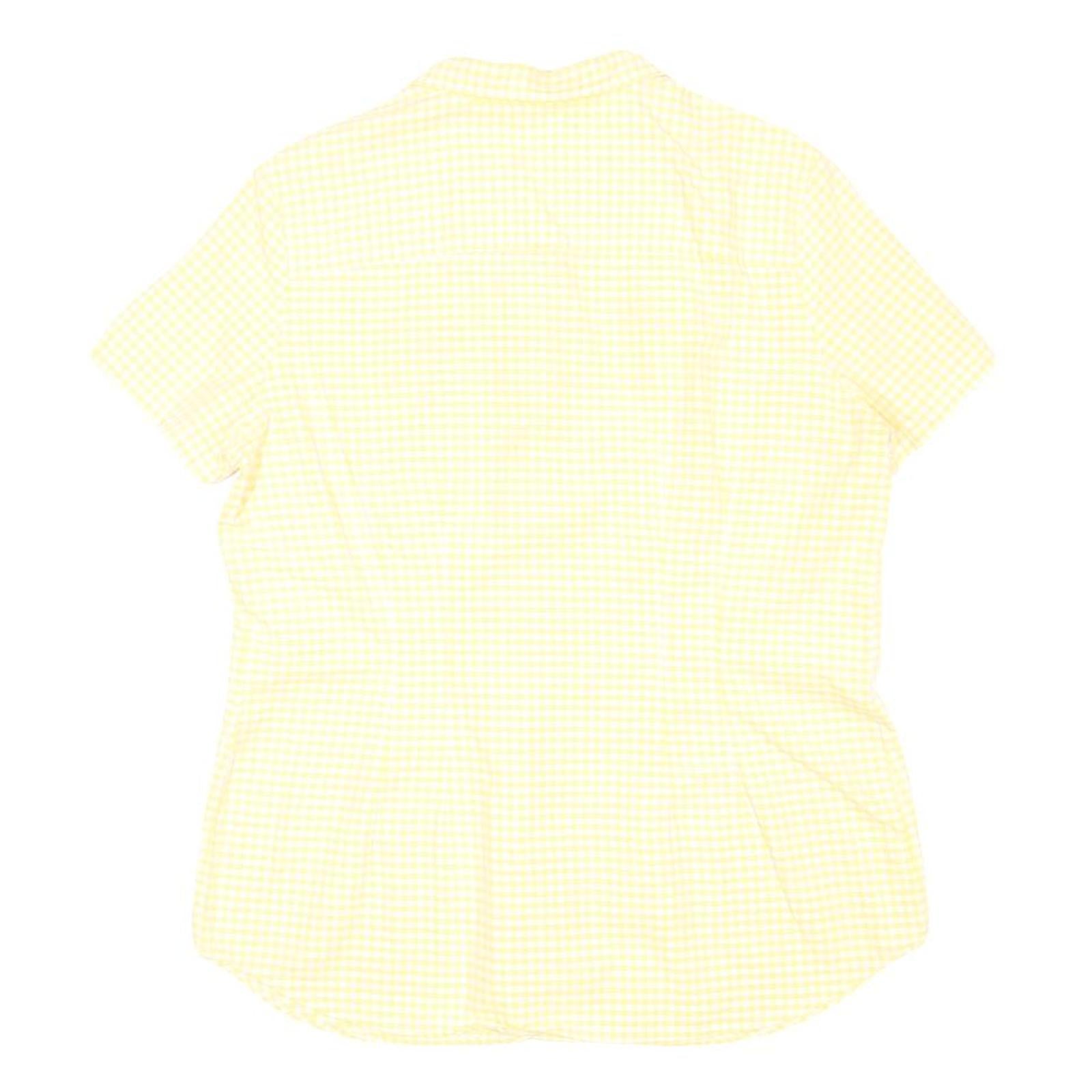 DONALDSON DISNEY Womens Yellow & Cream Check Shirt L Cute Cotton Button