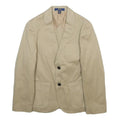 POLO RALPH LAUREN Boys Beige Cotton Blend Blazer Jacket 10Y Classic Button