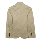 POLO RALPH LAUREN Boys Beige Cotton Blend Blazer Jacket 10Y Classic Button