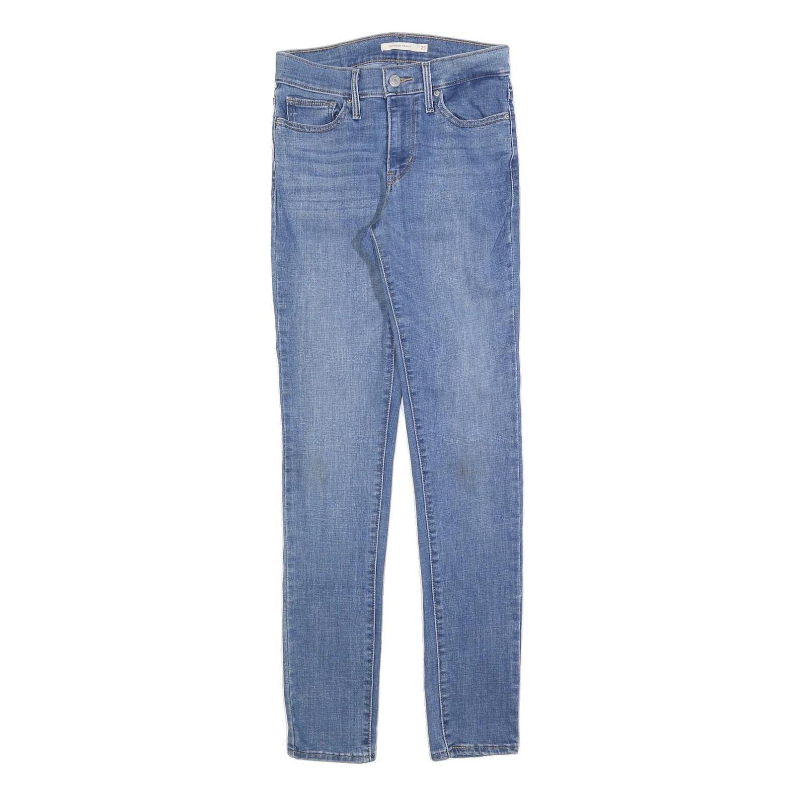 LEVI'S Womens Jeans Blue Slim Skinny Denim Medium W25 L30 Fashion Casual