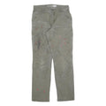 CARHARTT Mens Relaxed Zip Cotton Blend Green Trousers W31 L34 Workwear Utility