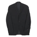 HUGO BOSS Mens Black Wool Button Jacket S Classic Plain Formal Elegant