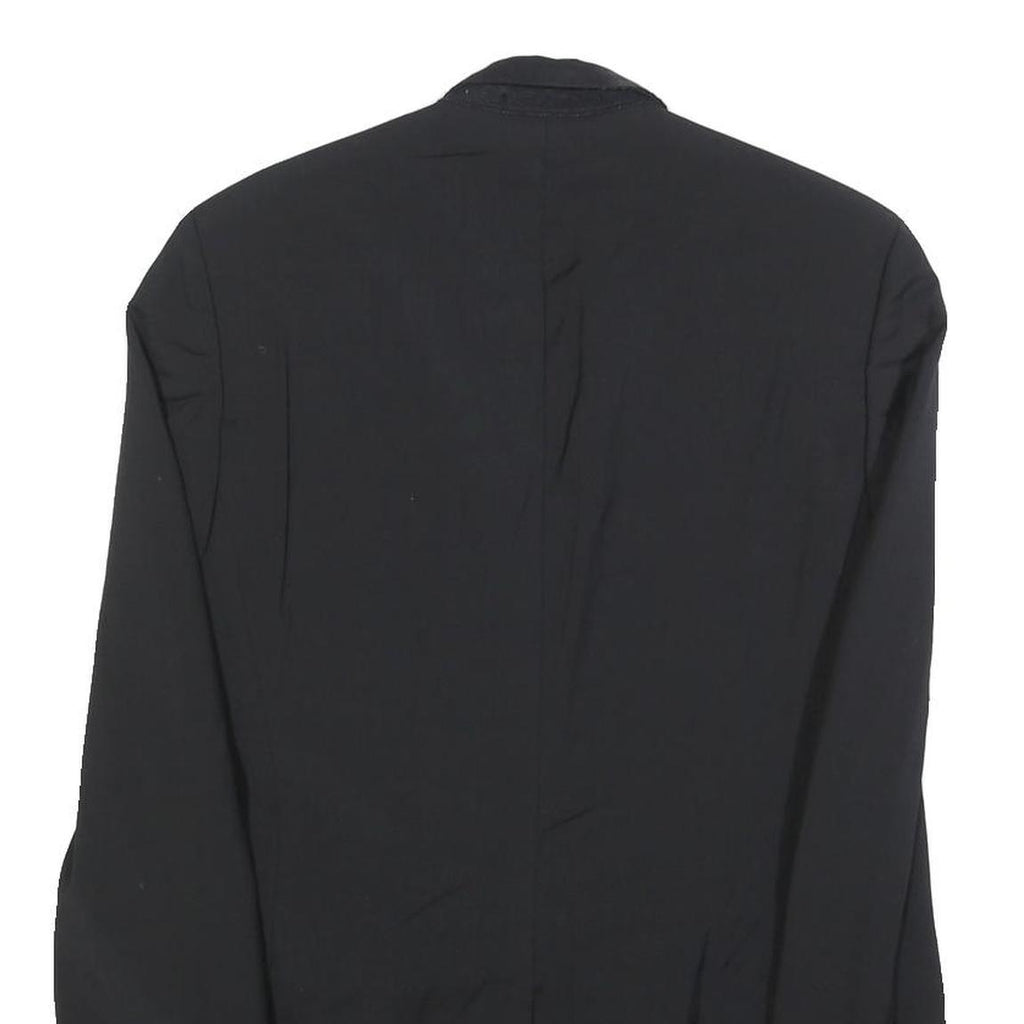 HUGO BOSS Mens Black Wool Button Jacket S Classic Plain Formal Elegant
