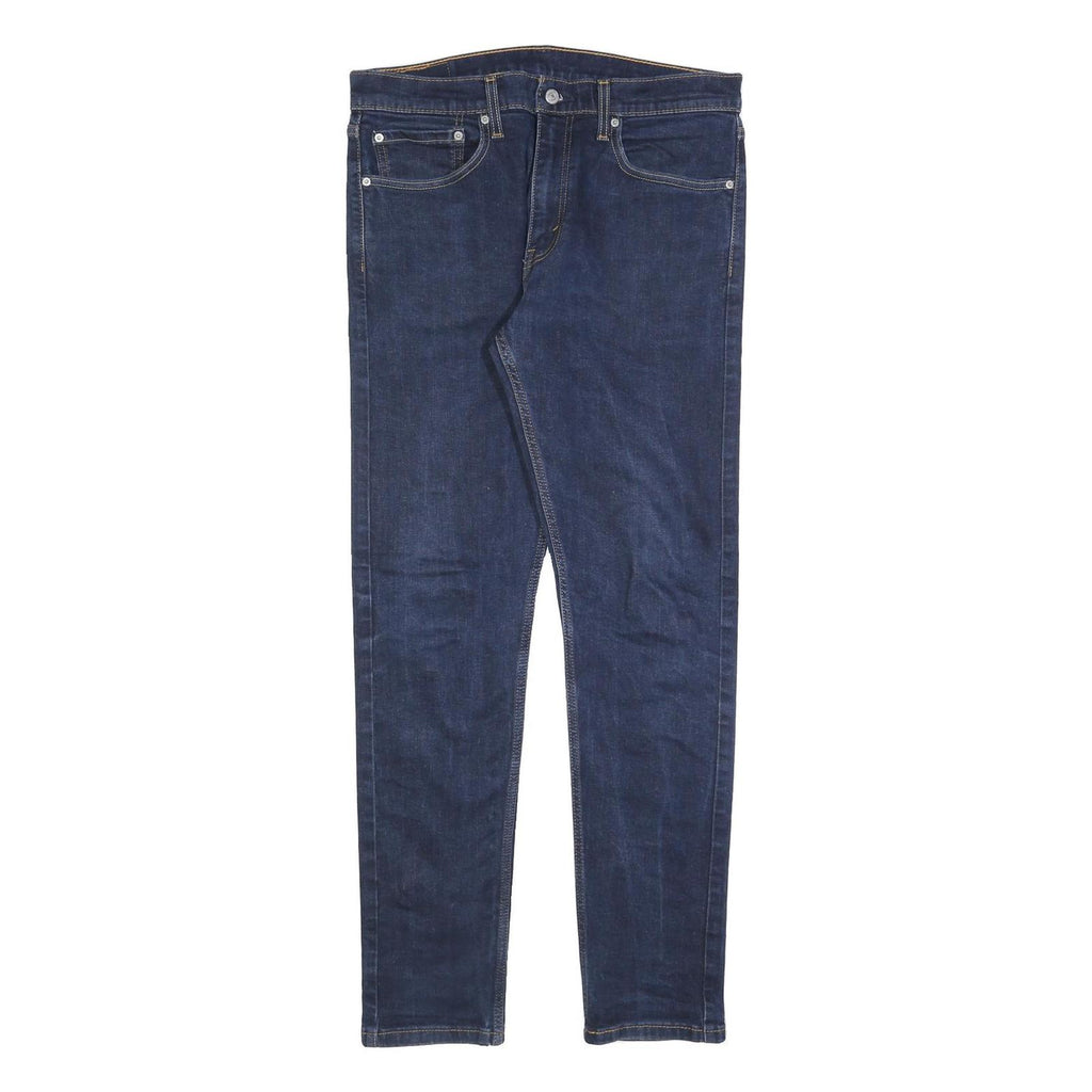 LEVI'S 512 BIG E Mens Slim Jeans Blue Denim W34 L34 Cotton Blend Zip