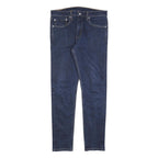 LEVI'S 512 BIG E Mens Slim Jeans Blue Denim W34 L34 Cotton Blend Zip