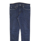 LEVI'S 512 BIG E Mens Slim Jeans Blue Denim W34 L34 Cotton Blend Zip