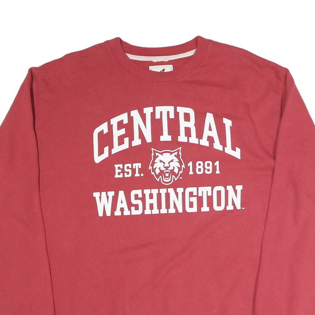 LEAGUE Mens Red Central Washington Crew Neck XL Cotton Pullover Sweatshirt